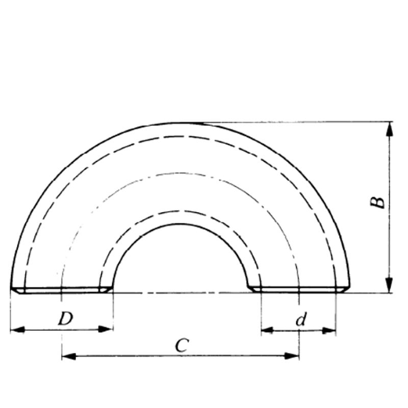 Відвід 88,9x5,6 мм, модель 5D, 180°, Тип B, сталь P235TR2, безшовний, ДСТУ EN 10253-2